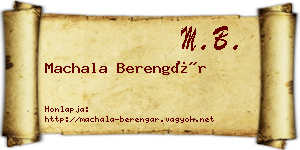 Machala Berengár névjegykártya
